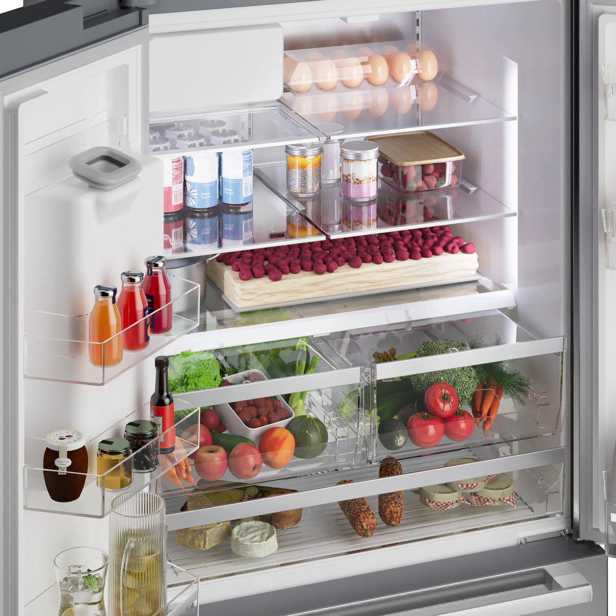 BOSCH 500 Series French Door Bottom Mount Refrigerator 36'' Brushed steel - Stainless Steel (B36FD52SNS)