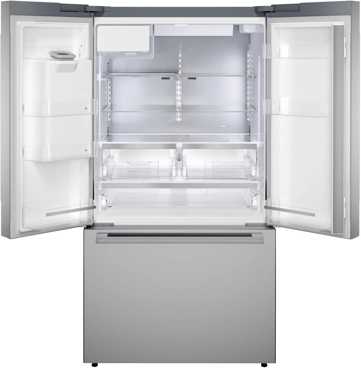 Bosch 500 Series French Door Bottom Mount Refrigerator 36'' Stainless steel (with anti-fingerprint), Total No Frost - Stainless Steel (B36FD52SNS)