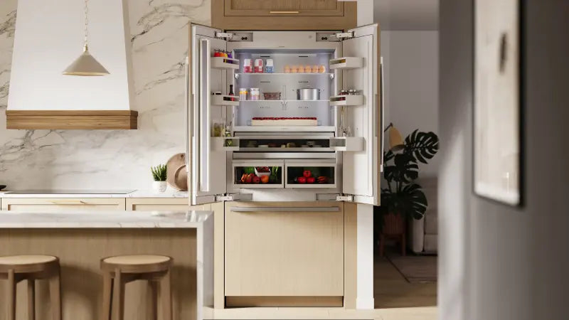 BOSCH 36" Benchmark® Built-in 2-Door Bottom Mount Fridge-Freezer Combination - Stainless (B36IT100NP)