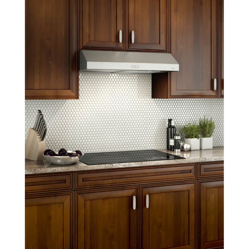 BROAN Broan(R) Glacier 42-Inch Convertible Under-Cabinet Range Hood, 375 Max Blower CFM, Stainless Steel -  (BCDF142SS)