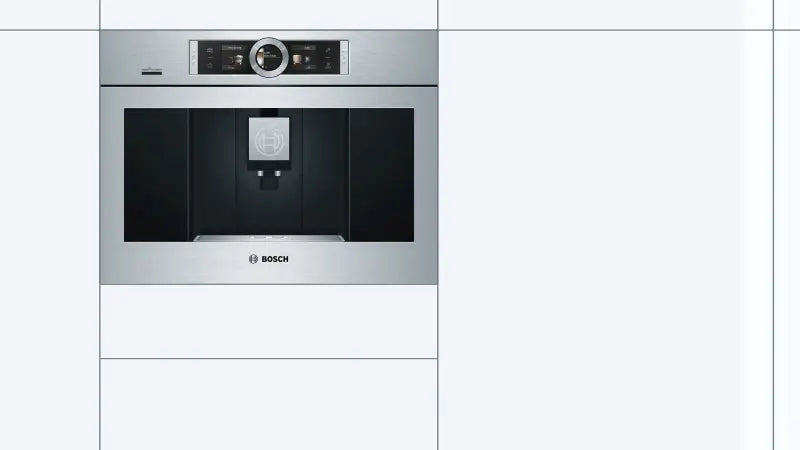 BOSCH 800 Series Built-in Coffee Machine, Removable Water Tank - Stainless Steel (BCM8450UC)