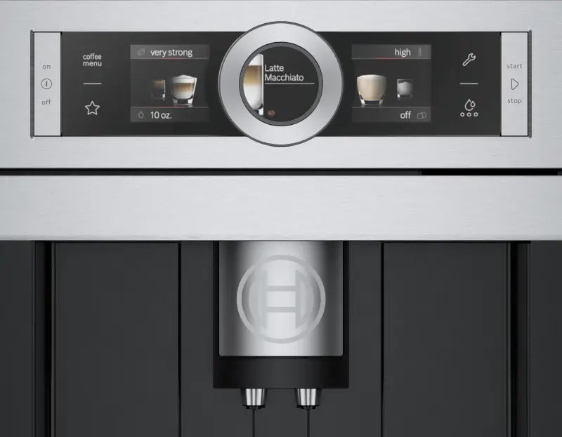 BOSCH 800 Series Built-in Coffee Machine, Removable Water Tank - Stainless Steel (BCM8450UC)