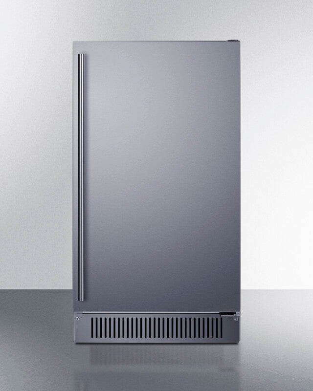Summit 18" Wide Clear Icemaker, ADA Compliant - Stainless Steel (BIM182ADA)