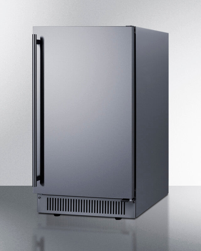 Summit 18" Wide Clear Icemaker, ADA Compliant - Stainless Steel (BIM182ADA)