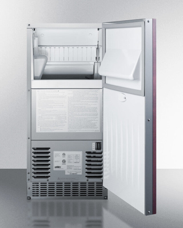 SUMMIT 47 lb. Clear Outdoor/Indoor Icemaker (Panel Not Included) - Panel-Ready (BIM68OSPUMPIF)