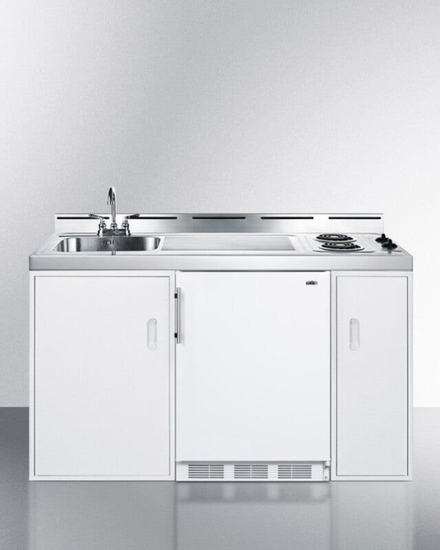 Summit 60" Wide All-In-One Kitchenette - White (C60EL)