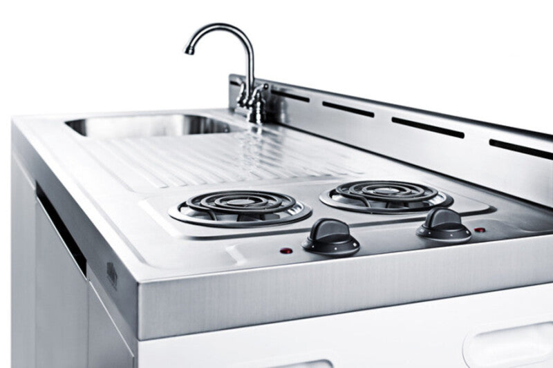 Summit 60" Wide All-In-One Kitchenette - White (C60EL)