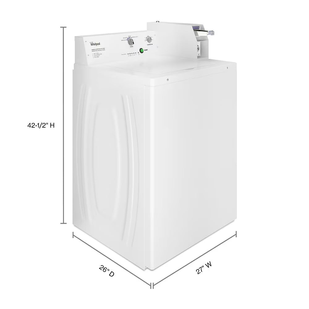 WHIRLPOOL Commercial Top-Load Washer, Non-Vend - White (CAE2795FQ)