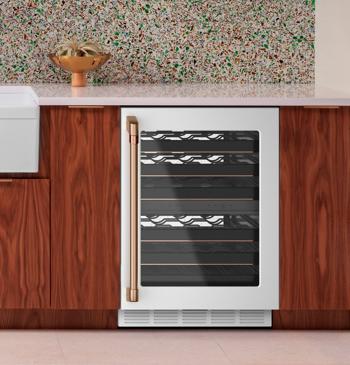 Cafe Caf? 46-bottle Dual Zone Wine Cooler - Matte White (CCP06DP4PW2)