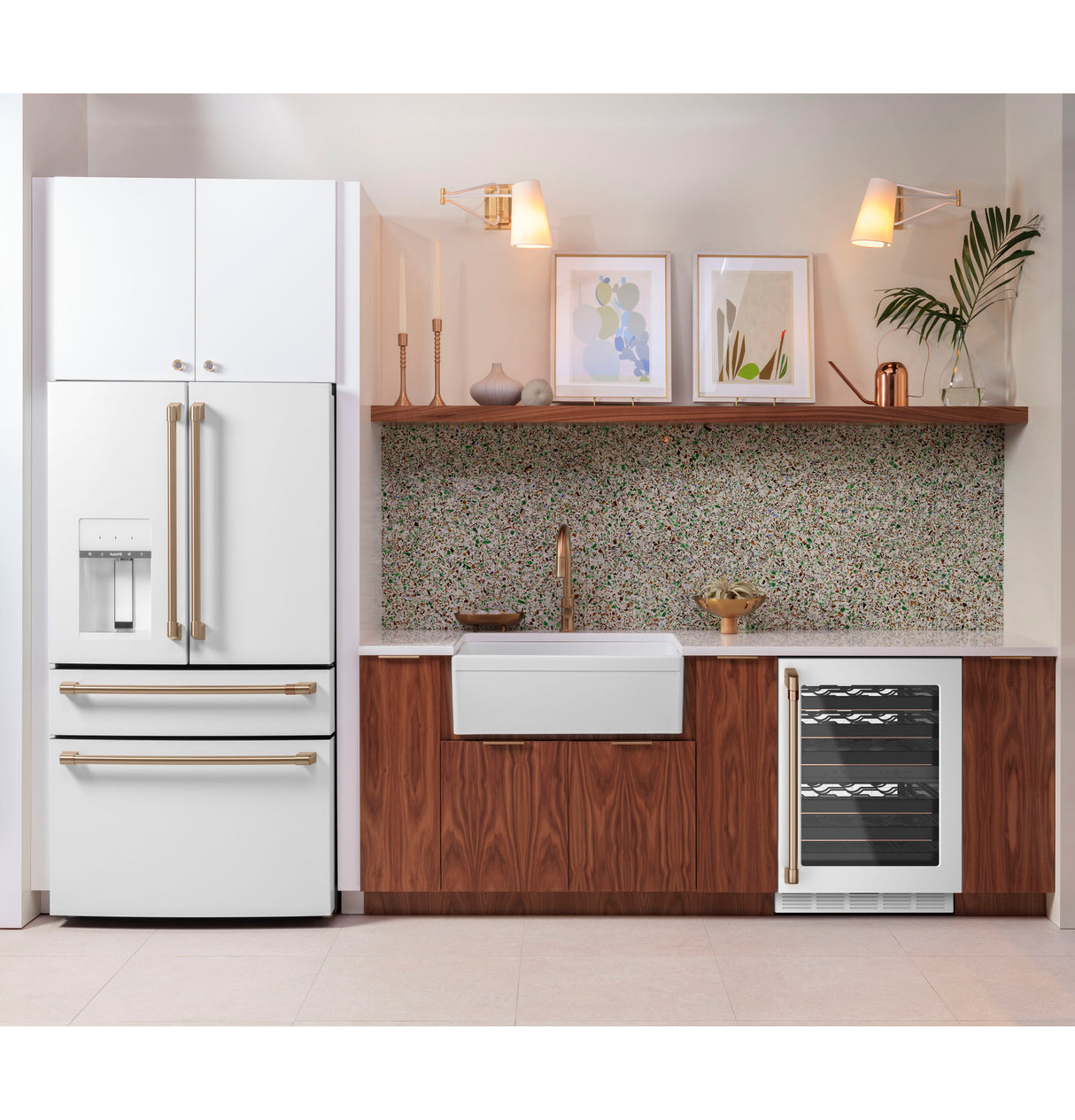 Cafe Caf? 46-bottle Dual Zone Wine Cooler - Matte White (CCP06DP4PW2)