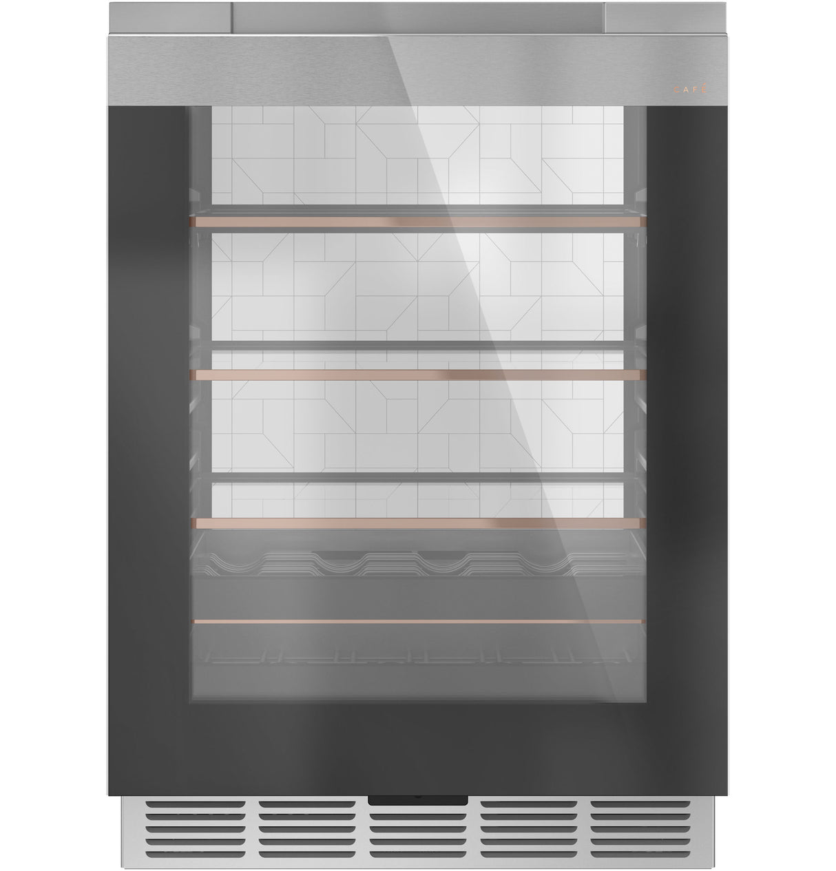 CAFE Caf? 126-can Or 14-bottle Beverage Center In Platinum Glass - Platinum Glass (CCR06BM2PS5)