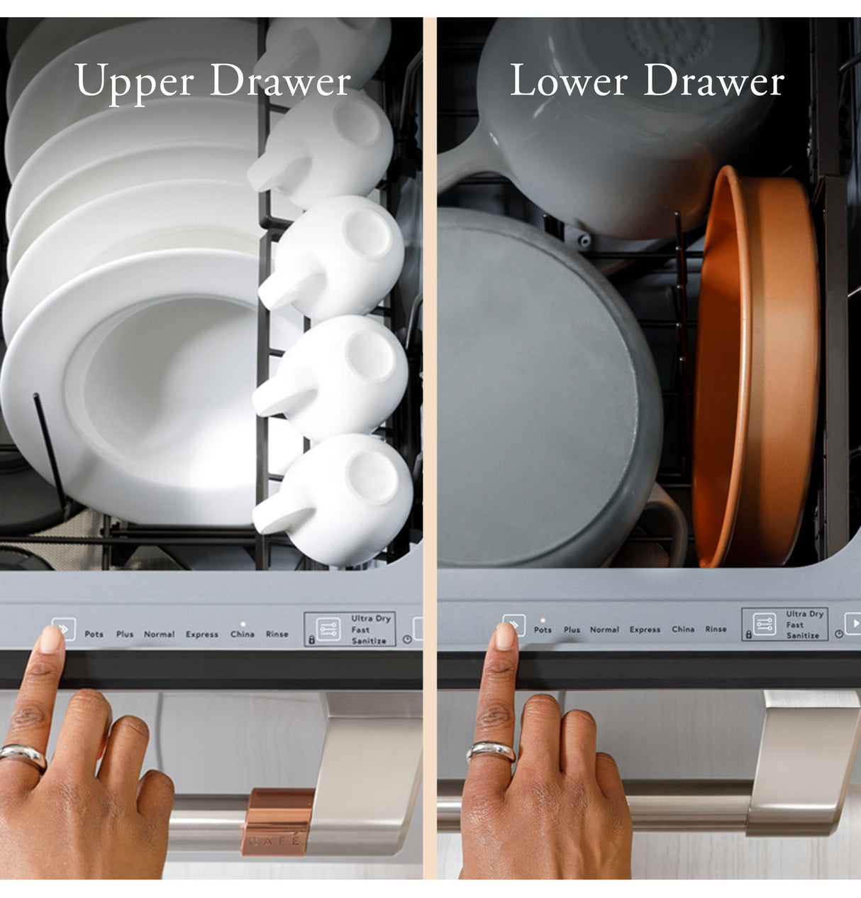 Cafe CAF?™ Dishwasher Double Drawer - Matte White (CDD420P4TW2)