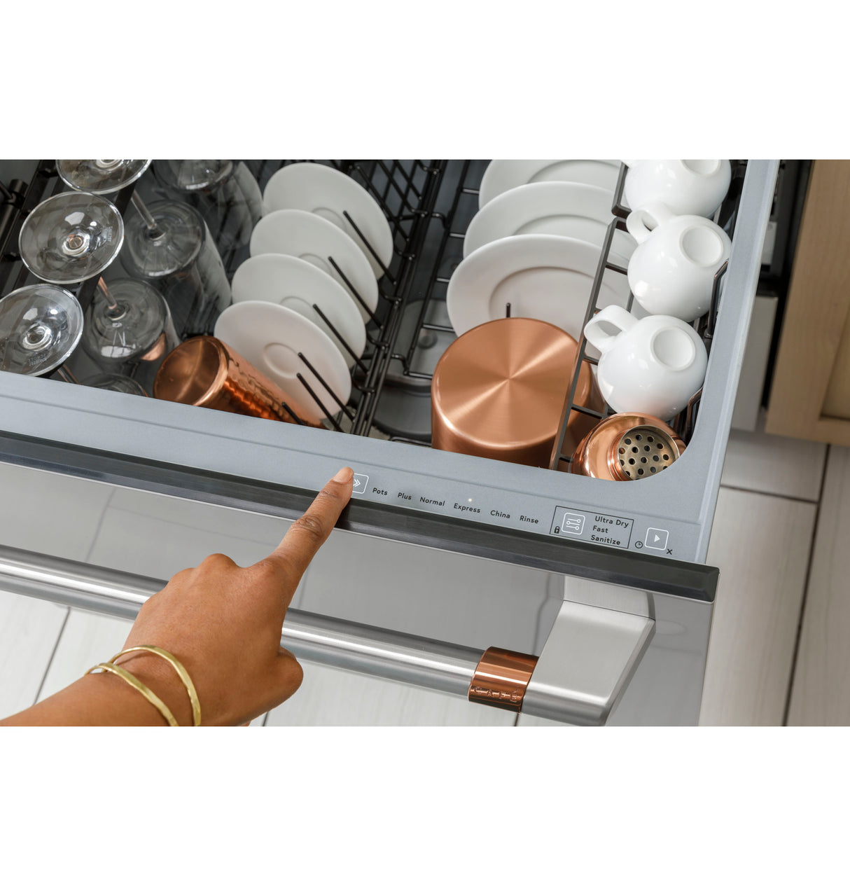 CAFE CAF?™ Dishwasher Double Drawer - Matte White (CDD420P4TW2)