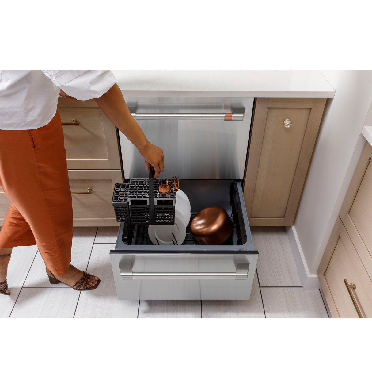 CAFE Caf? Dishwasher Double Drawer - Matte White (CDD420P4TW2)