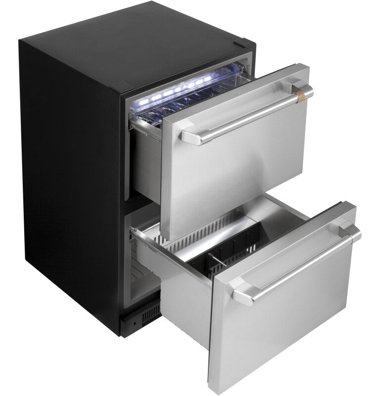 CAFE Caf? 5.7 Cu. Ft. Built-in Dual-drawer Refrigerator - Stainless Steel (CDE06RP2NS1)