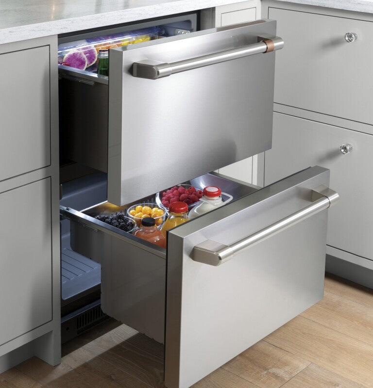 CAFE Caf? 5.7 Cu. Ft. Built-in Dual-drawer Refrigerator - Stainless Steel (CDE06RP2NS1)