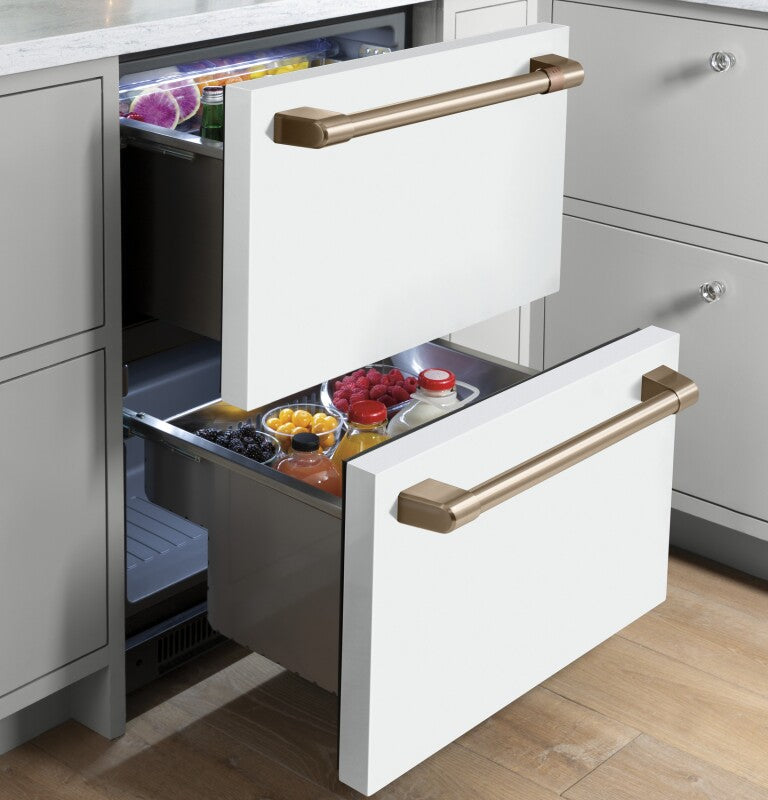 CAFE Caf? 5.7 Cu. Ft. Built-in Dual-drawer Refrigerator - Matte White (CDE06RP4NW2)