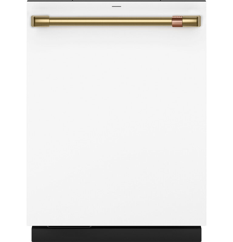 CAFE Caf? Customfit Stainless Interior Smart Dishwasher With Ultra Wash Top Rack And Dual Convection Ultra Dry, Led Lights, 39 Dba - Matte White (CDT888P4VW2)