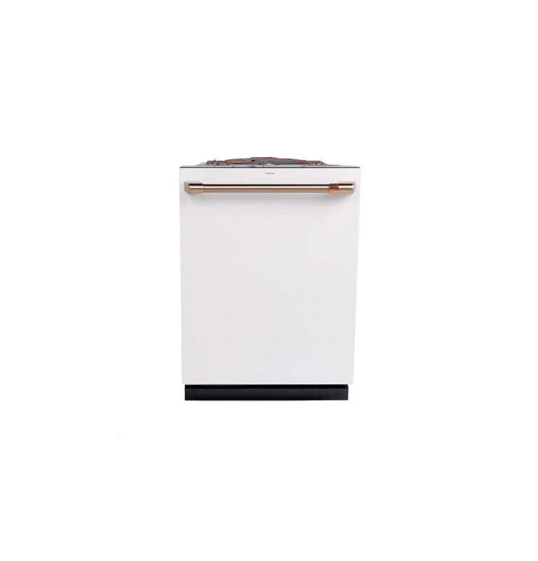 CAFE Caf? Customfit Stainless Interior Smart Dishwasher With Ultra Wash Top Rack And Dual Convection Ultra Dry, Led Lights, 39 Dba - Matte White (CDT888P4VW2)