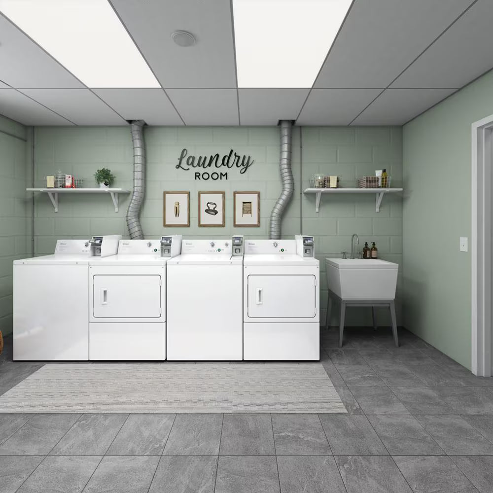 Whirlpool Commercial Electric Super-Capacity Dryer, Coin Slide - White (CEM2745FQ)