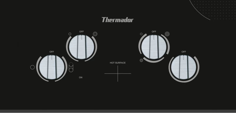 Thermador Knob Control Electric Cooktop Without Frame - Black (CEM305TB)