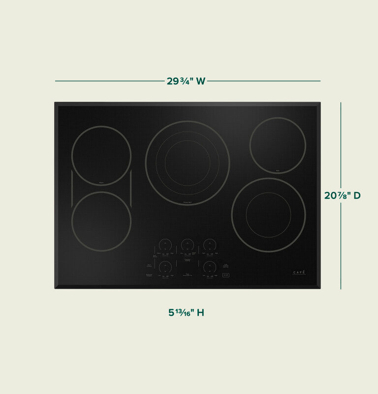 CAFE Caf? 30" Touch-control Electric Cooktop - Black (CEP90301TBB)