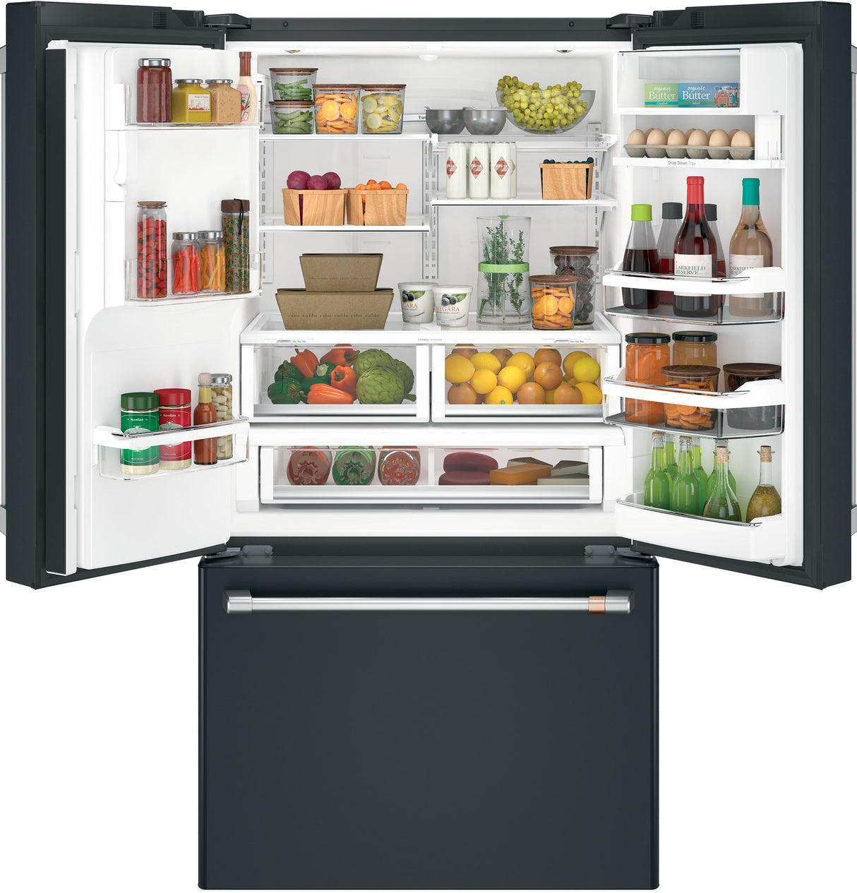 CAFE Caf? 27.7 Cu. Ft. Smart French-door Refrigerator With Hot Water Dispenser - Matte Black (CFE28TP3MD1)