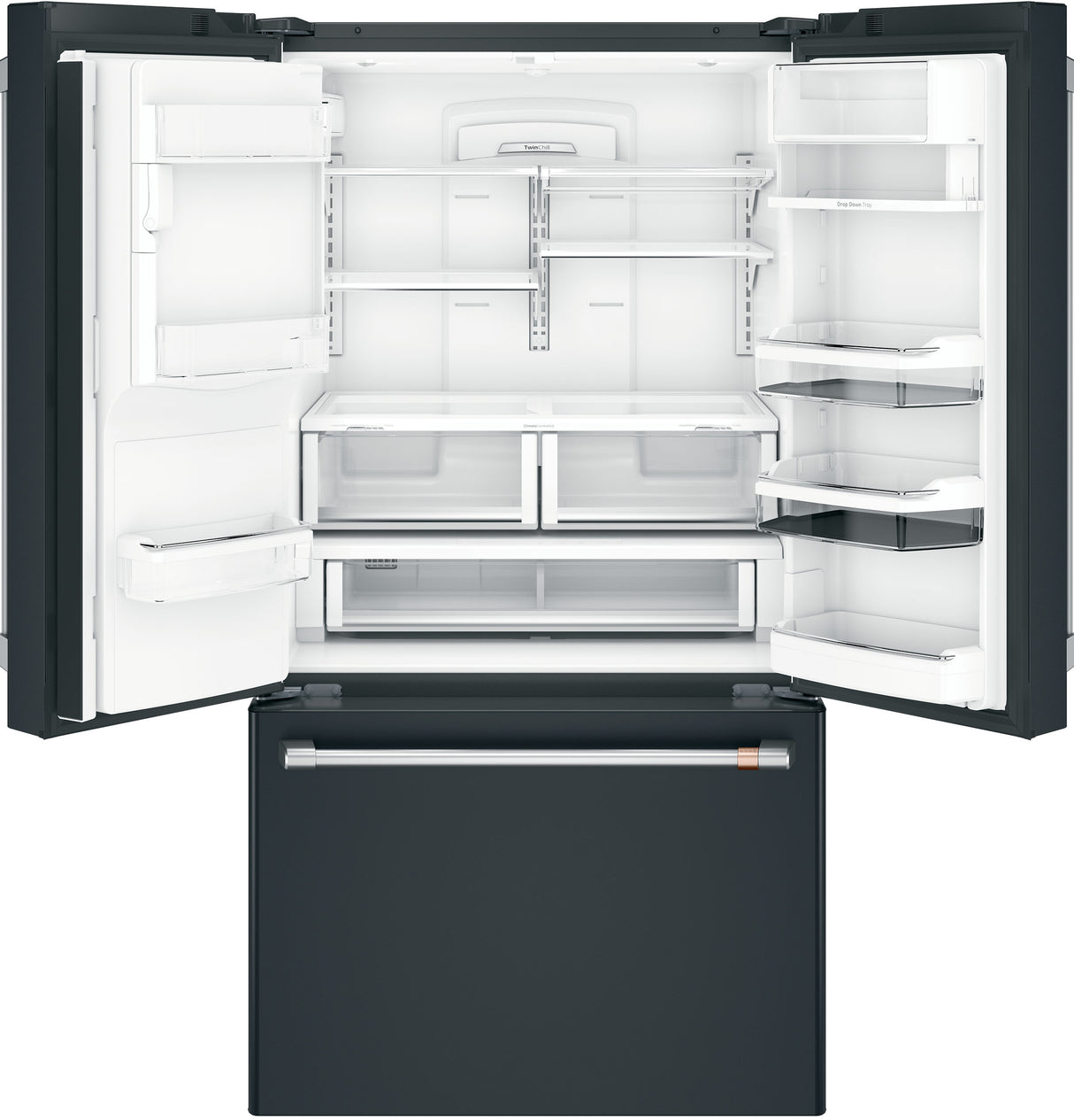 CAFE Caf? 27.7 Cu. Ft. Smart French-door Refrigerator With Hot Water Dispenser - Matte Black (CFE28TP3MD1)