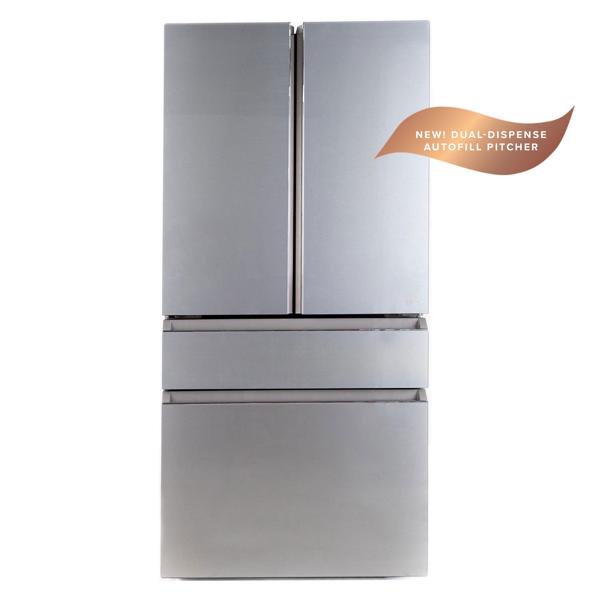 CAFE Caf? 28.7 Cu. Ft. Smart 4-door French-door Refrigerator In Platinum Glass With Dual-dispense Autofill Pitcher - Platinum Glass (CGE29DM5TS5)