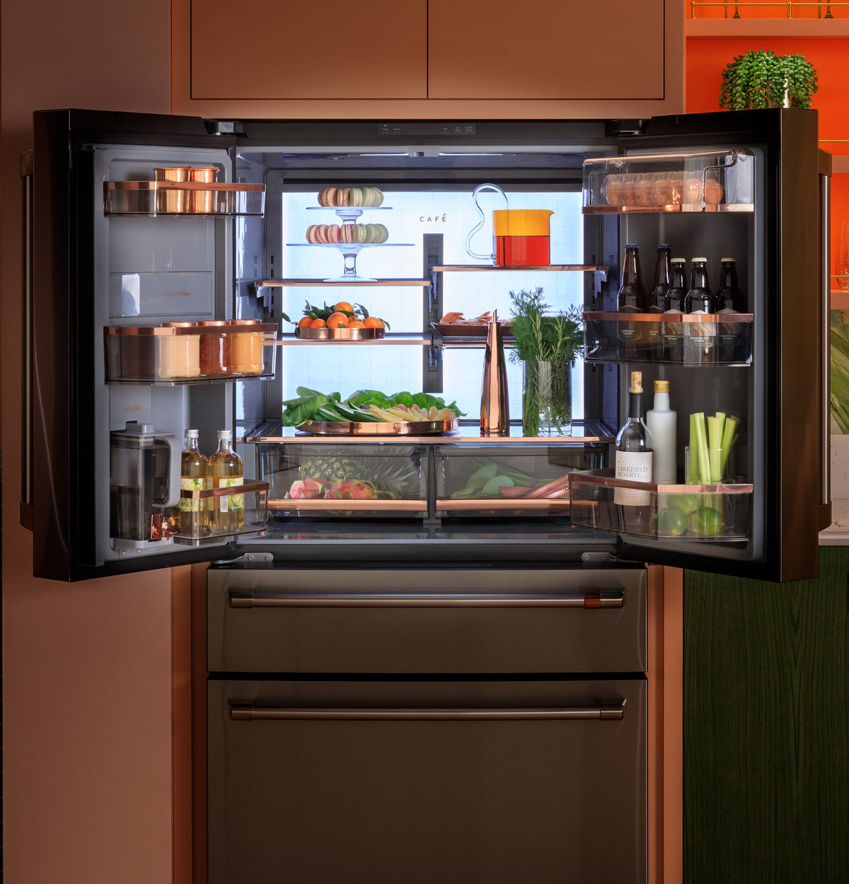CAFE Caf? 28.7 Cu. Ft. Smart 4-door French-door Refrigerator With Dual-dispense Autofill Pitcher - Matte Black (CGE29DP3TD1)
