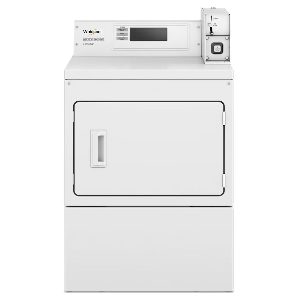 WHIRLPOOL Commercial Gas Dryer with Factory Installed Coin Drop & Coin Box - White (CGM2779JQ)