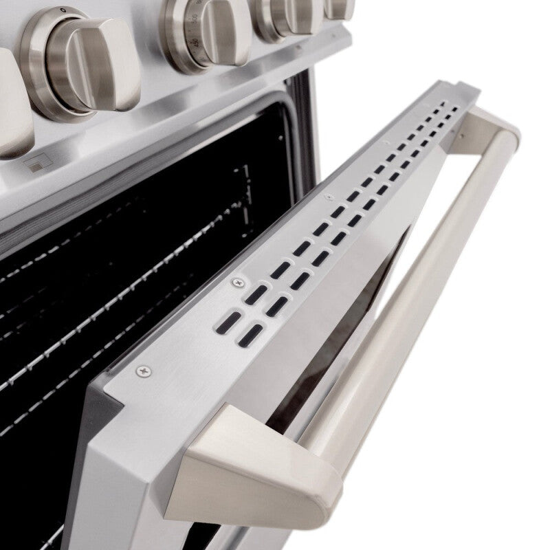 ZLINE ZLINE 30 in. 4.2 cu. ft. Classic Gas Range with Convection Gas Oven in Stainless Steel with 4 Brass Burners (CGR-BR-30) - Stainless Steel (CGRBR30)