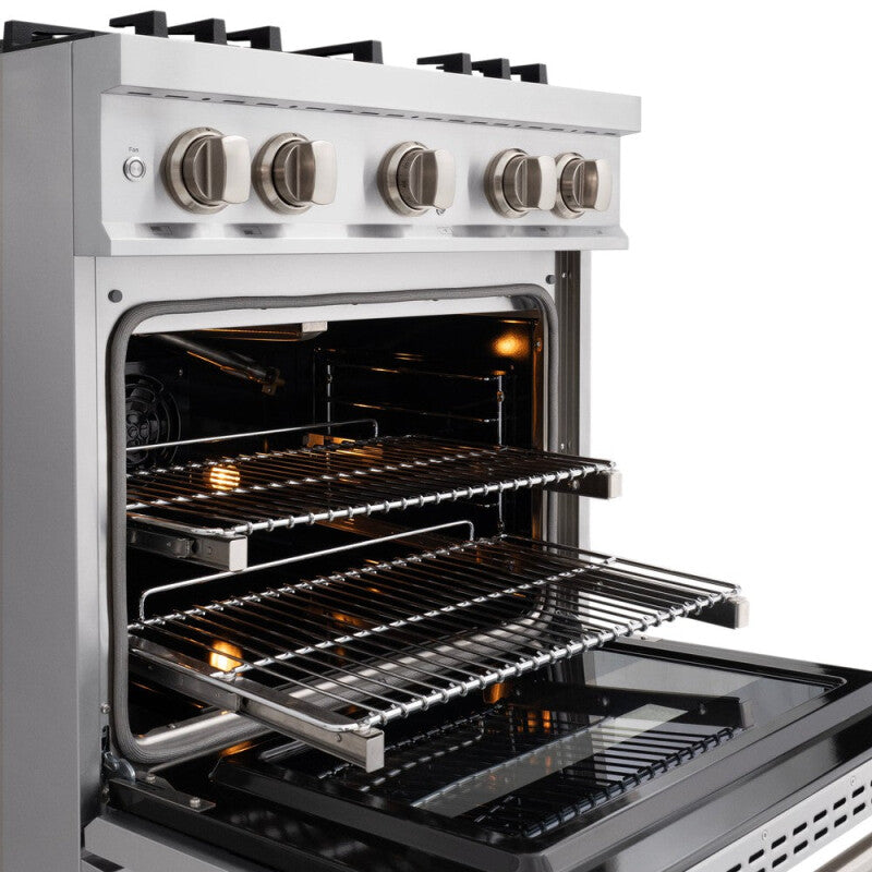 ZLINE 30 In. 4.2 Cu. Ft. Classic Gas Range With Convection Gas Oven In Stainless Steel With 4 Brass Burners - Stainless Steel (CGRBR30)