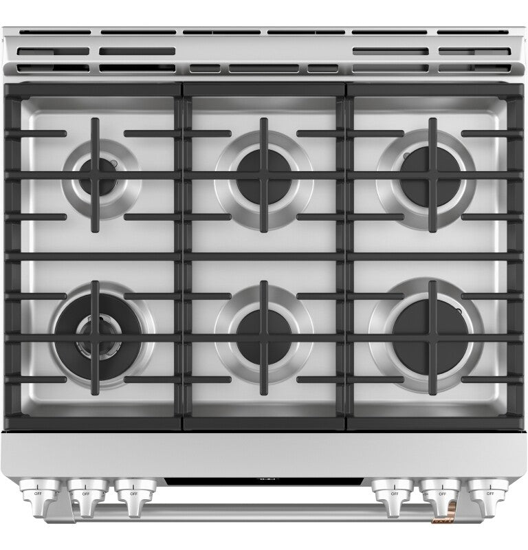 CAFE Caf? 30" Smart Slide-in, Front-control, Gas Range With Convection Oven - Stainless Steel (CGS700P2MS1)