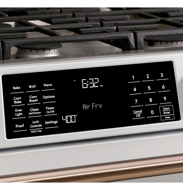 CAFE Caf? 30" Smart Slide-in, Front-control, Gas Range With Convection Oven - Stainless Steel (CGS700P2MS1)
