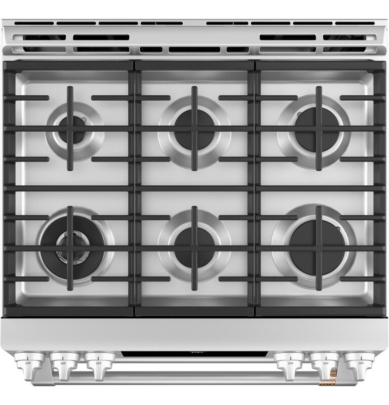 CAFE Caf? 30" Smart Slide-in, Front-control, Gas Double-oven Range With Convection - Stainless Steel (CGS750P2MS1)