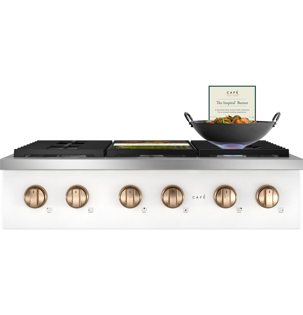 CAFE Caf? 36" Commercial-style Gas Rangetop With 6 Burners (natural Gas) - Matte White (CGU366P4TW2)