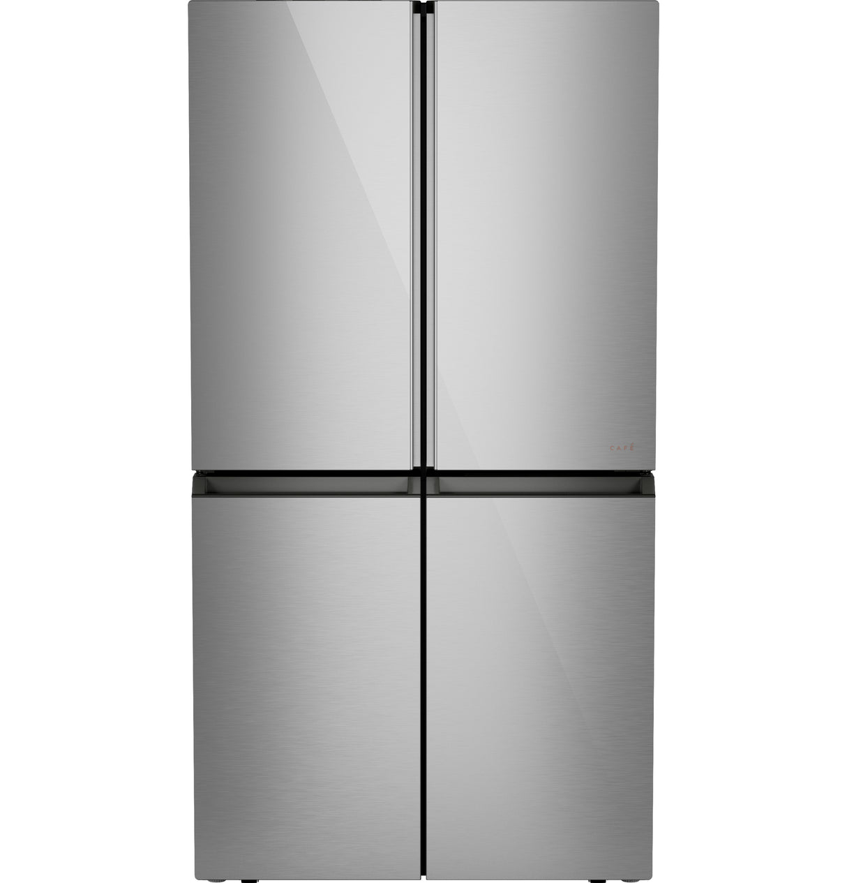 CAFE Caf? 22.9 Cu. Ft. Smart Counter-depth Quad-door Refrigerator In Platinum Glass With Dual-dispense Autofill Pitcher - Platinum Glass (CHE23DM5WS5)