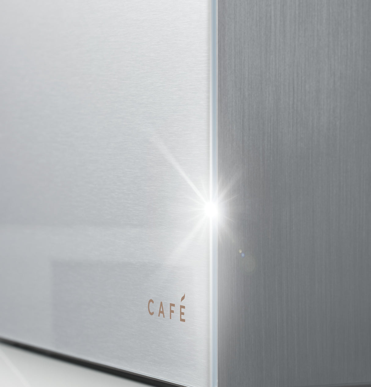 CAFE Caf? 22.9 Cu. Ft. Smart Counter-depth Quad-door Refrigerator In Platinum Glass With Dual-dispense Autofill Pitcher - Platinum Glass (CHE23DM5WS5)