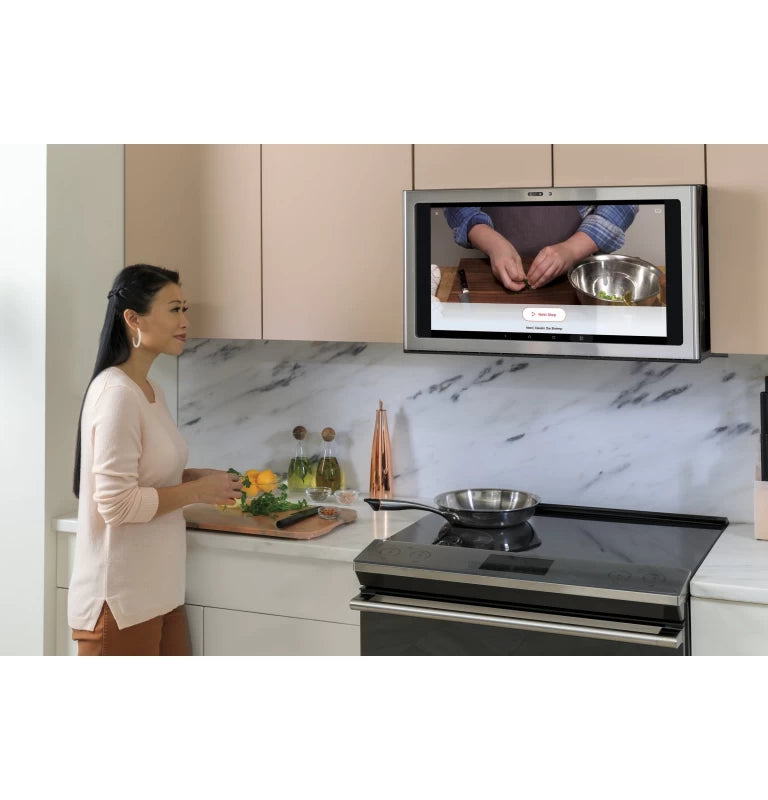 CAFE 30" Smart Slide-In, Front-Control, Induction and Convection Range with In-Oven Camera in Platinum Glass - Platinum Glass (CHS90XM2NS5)