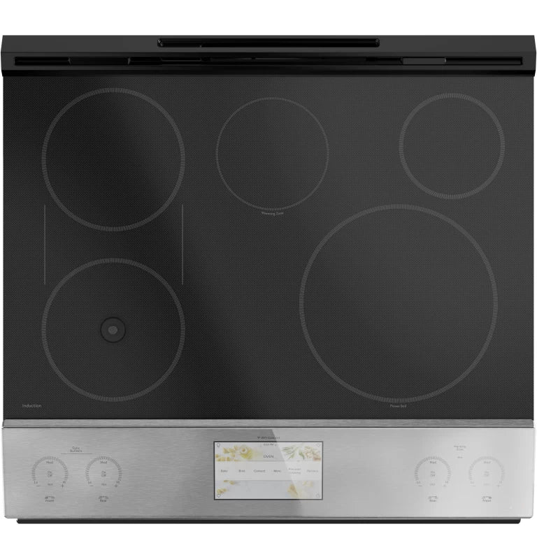 CAFE 30" Smart Slide-In, Front-Control, Induction and Convection Range with In-Oven Camera in Platinum Glass - Platinum Glass (CHS90XM2NS5)