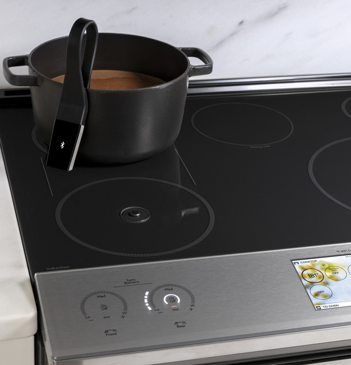 CAFE Caf? 30" Smart Slide-in, Front-control, Induction And Convection Range With In-oven Camera In Platinum Glass - Platinum Glass (CHS90XM2NS5)