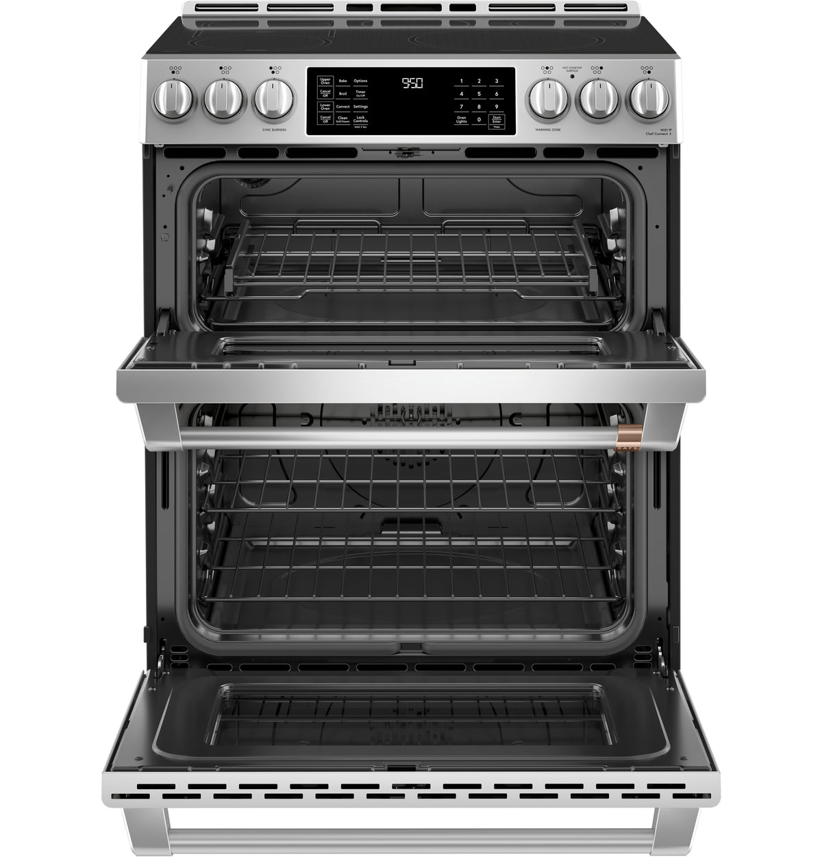 CAFE Caf? 30" Smart Slide-in, Front-control, Induction And Convection Double-oven Range - Stainless Steel (CHS950P2MS1)