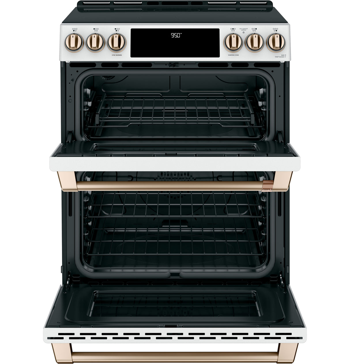 CAFE Caf? 30" Smart Slide-in, Front-control, Induction And Convection Double-oven Range - Matte White (CHS950P4MW2)