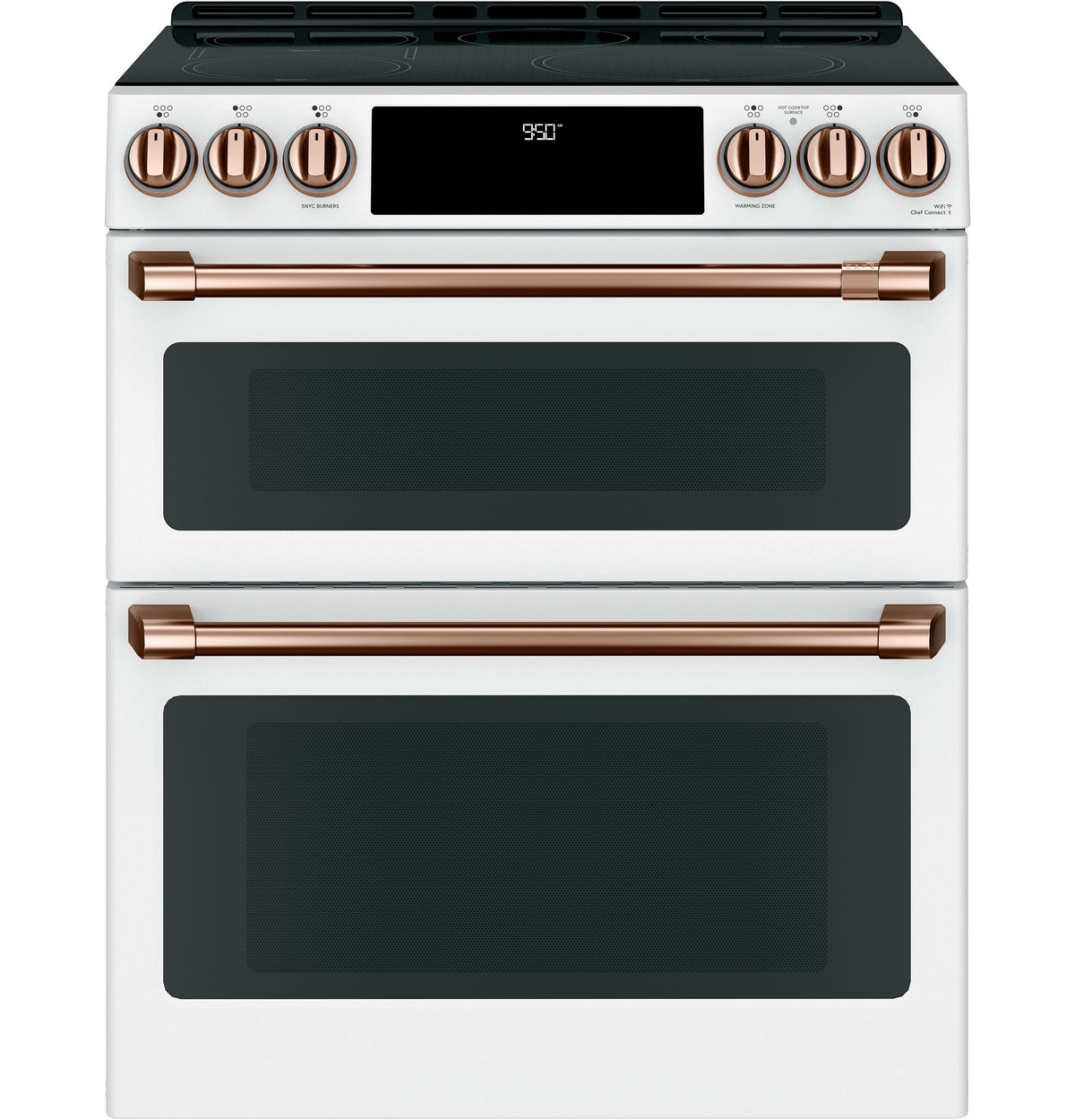 CAFE Caf? 30" Smart Slide-in, Front-control, Induction And Convection Double-oven Range - Matte White (CHS950P4MW2)