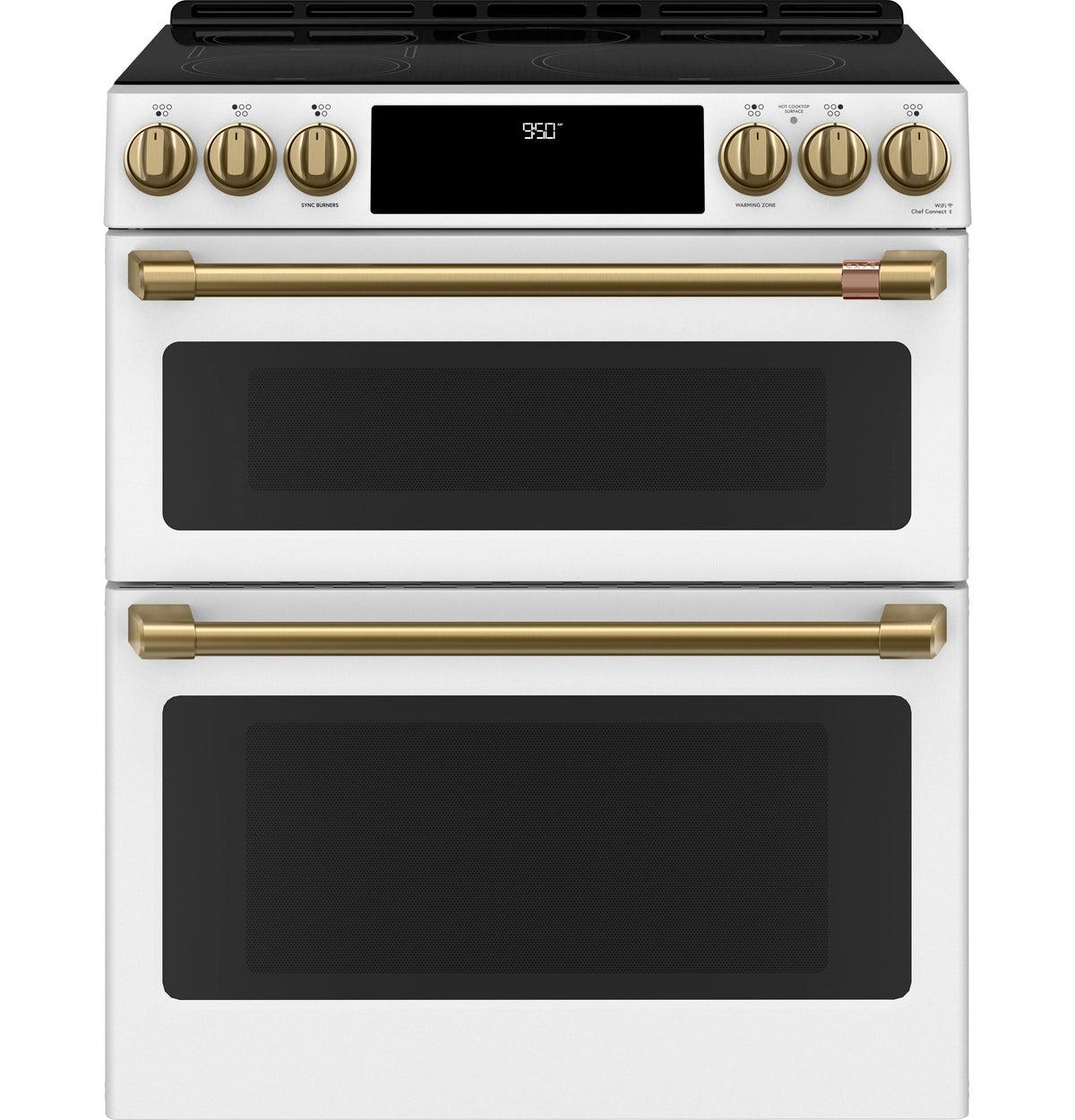 CAFE Caf? 30" Smart Slide-in, Front-control, Induction And Convection Double-oven Range - Matte White (CHS950P4MW2)