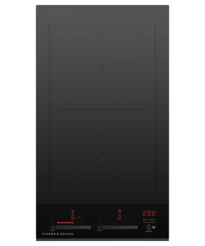 Fisher Paykel Induction Cooktop, 12", 2 Zones with SmartZone - Black Glass (CI122DTB4)