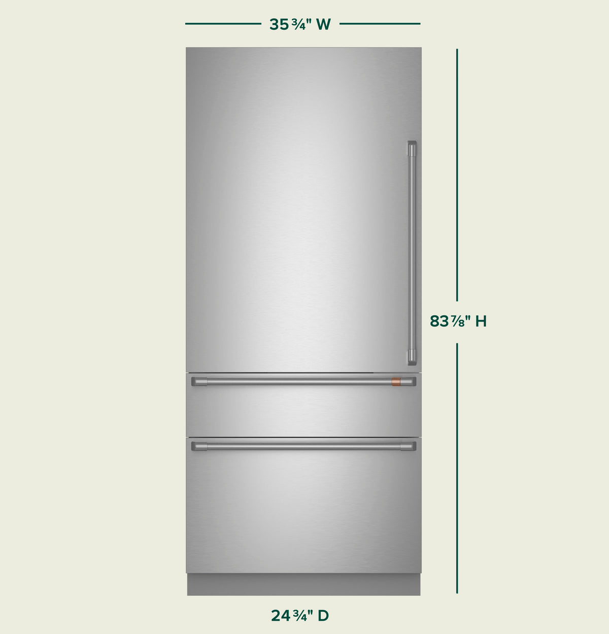 CAFE Caf? 36" Integrated Bottom-freezer Refrigerator - Stainless Steel (CIC36LP2VS1)