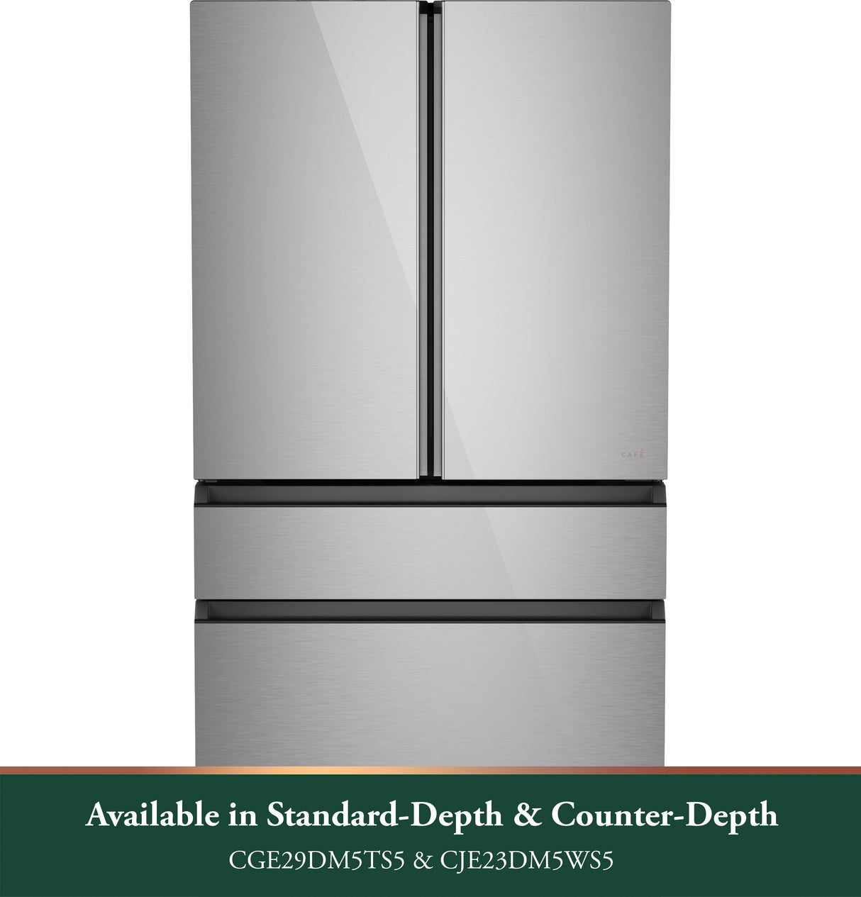 CAFE Caf? 23.2 Cu. Ft. Smart Counter-depth 4-door French-door Refrigerator In Platinum Glass With Dual-dispense Autofill Pitcher - Platinum Glass (CJE23DM5WS5)