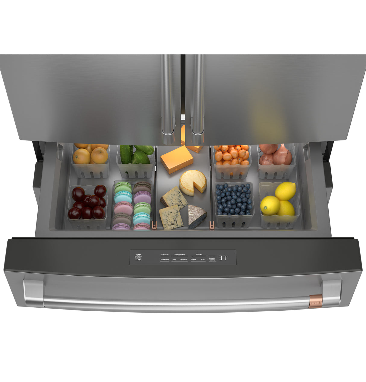 CAFE Caf? 23.2 Cu. Ft. Smart Counter-depth 4-door French-door Refrigerator With Dual-dispense Autofill Pitcher - Stainless Steel (CJE23DP2WS1)